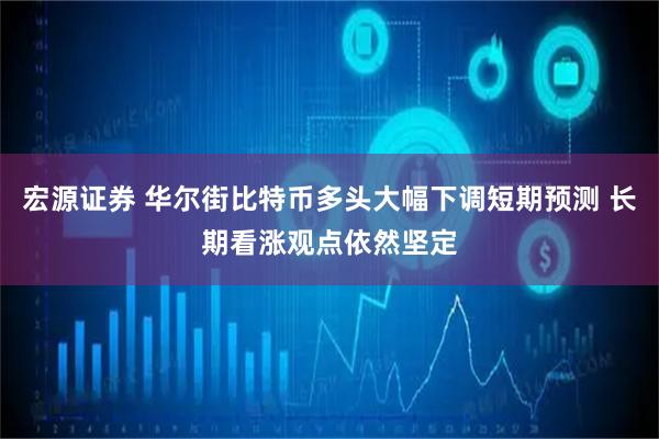 宏源证券 华尔街比特币多头大幅下调短期预测 长期看涨观点依然坚定